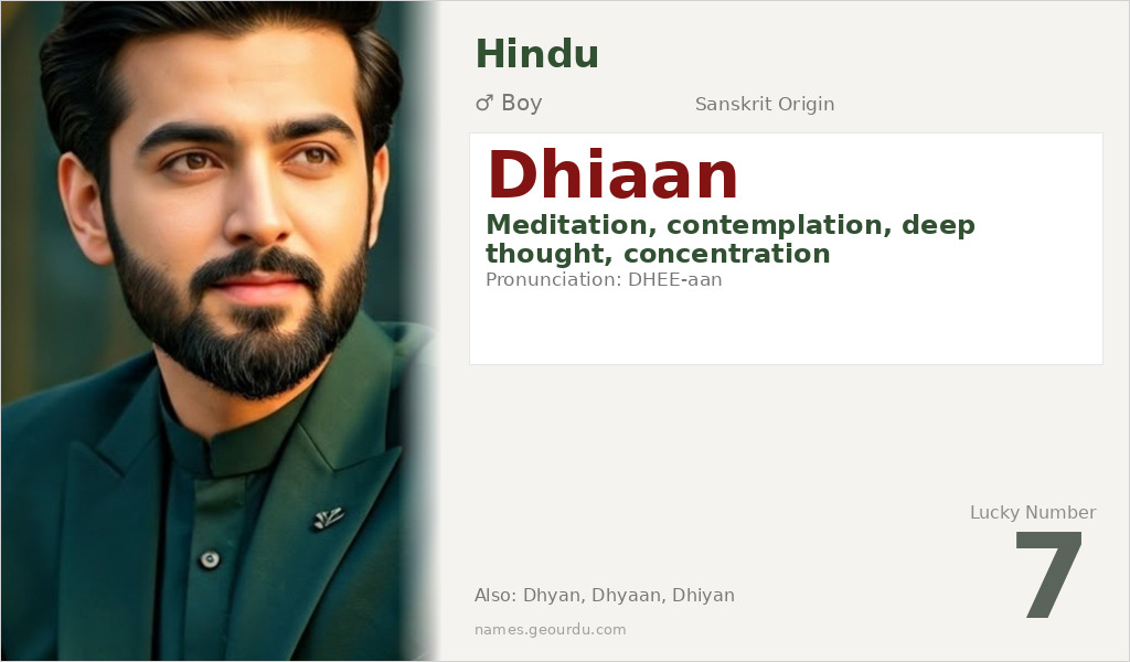 Dhiaan Name Meaning and Details
