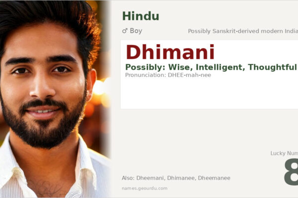 Dhimani Name Meaning — Origin, Gender & Details (2025)