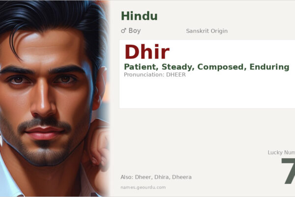 Dhir Name Meaning — Sanskrit Origin, Boy Gender & Details (2025)
