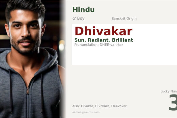 Dhivakar Name Meaning — Sanskrit Origin, Boy Name & Details (2025)