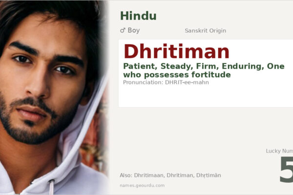 Dhritiman Meaning — Sanskrit Origin, Boy Name & Details (2025)