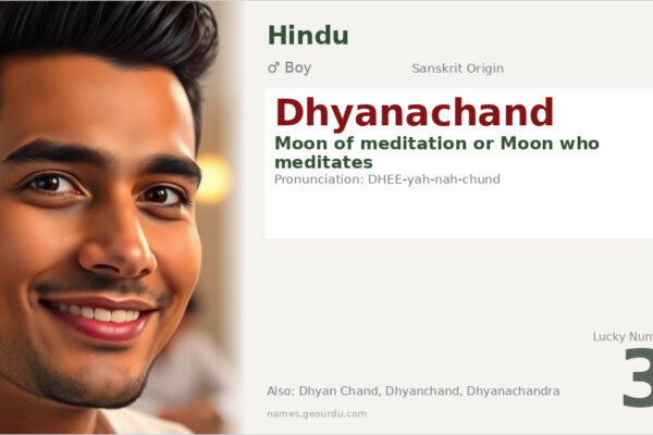 Dhyanachand Name Meaning — Sanskrit Origin, Boy Name & Details (2025)