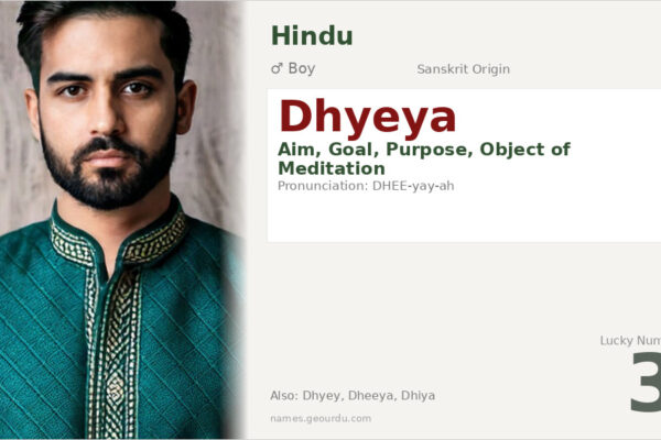 Dhyeya Name Meaning — Sanskrit Origin, Boy Name & Details (2025)