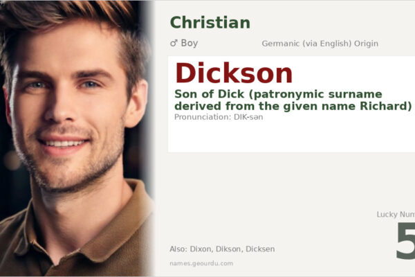 Dickson Name Meaning — Origin, History & Details (2025)