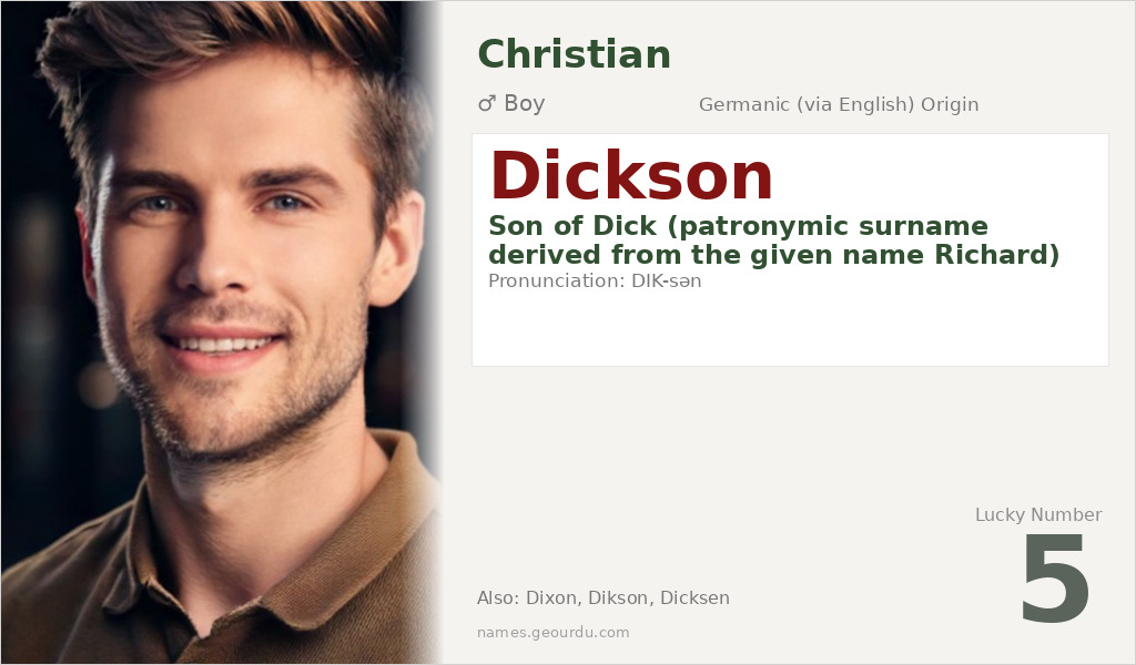 Dickson Name Meaning and Details