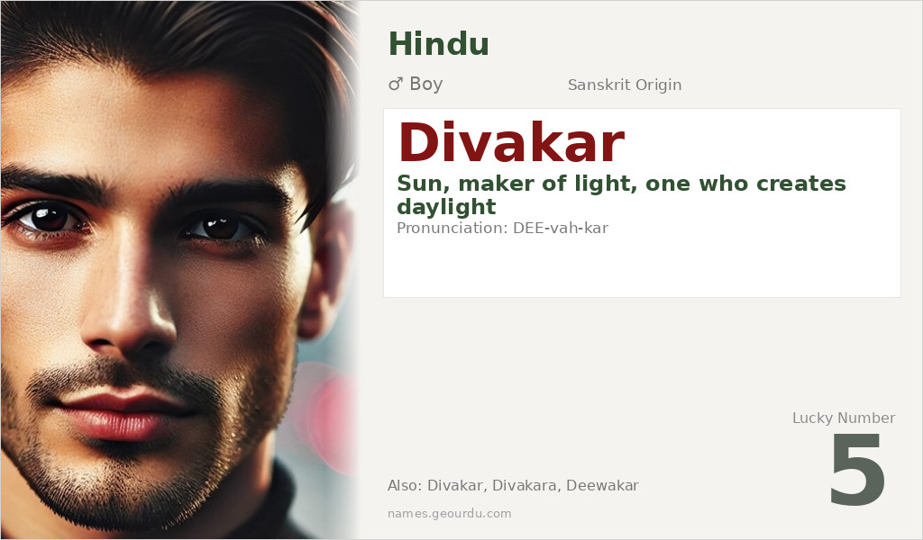 Divakar Name Meaning and Details