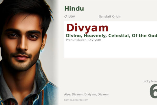 Divyam Name Meaning — Divine Origin, Boy Hindu Name & Details (2025)