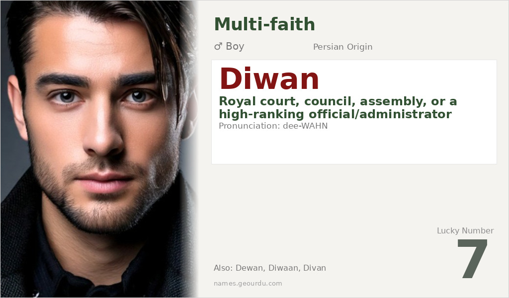 Diwan Name Meaning and Details