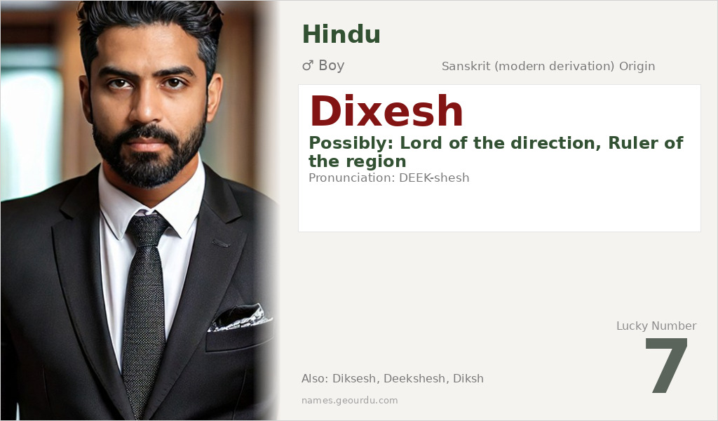 Dixesh Name Meaning and Details