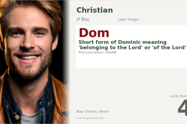 Dom Name Meaning — Latin Origin, Boy Name & Christian Significance (2025)