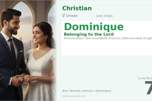Dominique Name Meaning — Latin Origin, Gender & History (2025)