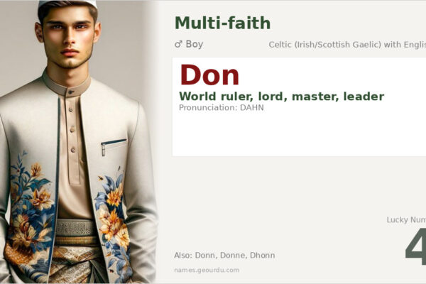 Don Name Meaning — Celtic Origin, World Ruler & Personality (2025)