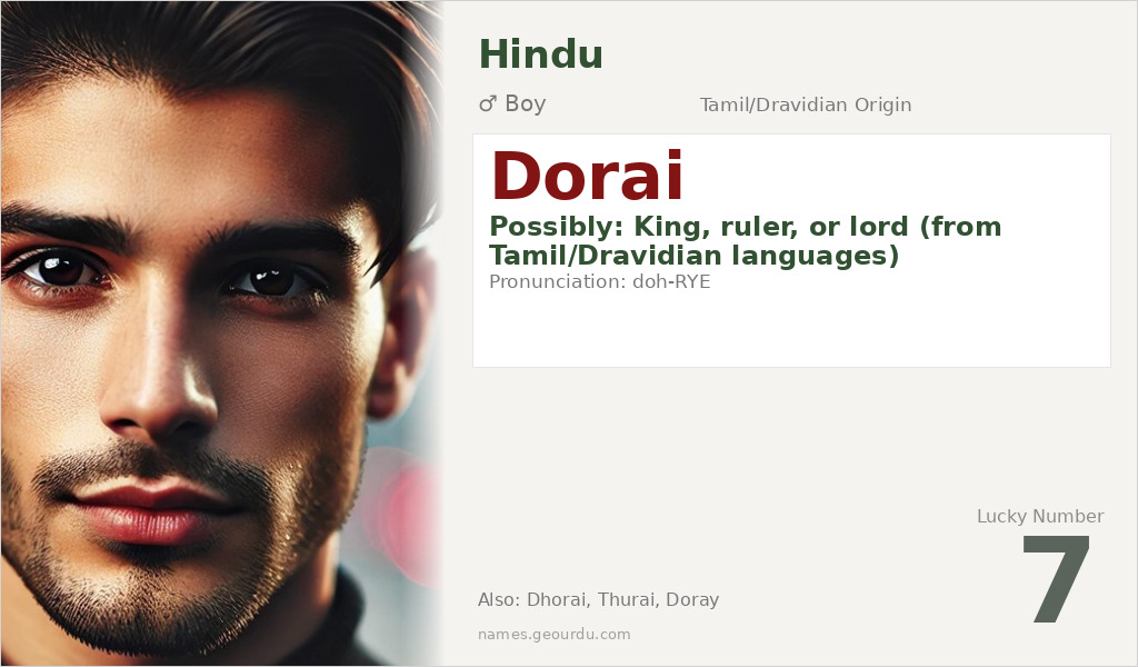 Dorai Name Meaning and Details