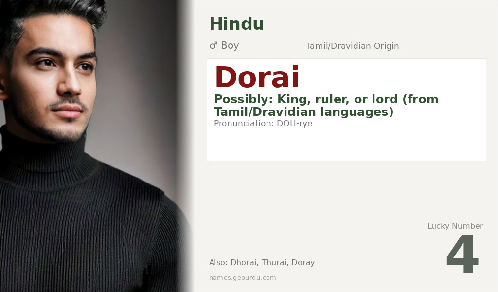 Dorai Name Meaning and Details