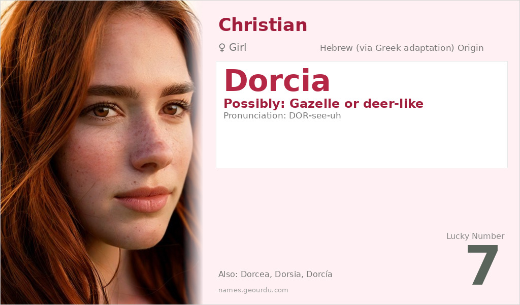 Dorcia Name Meaning and Details