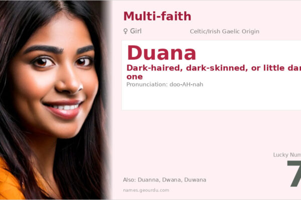 Duana Name Meaning — Celtic Origin, Girl Name & Details (2025)