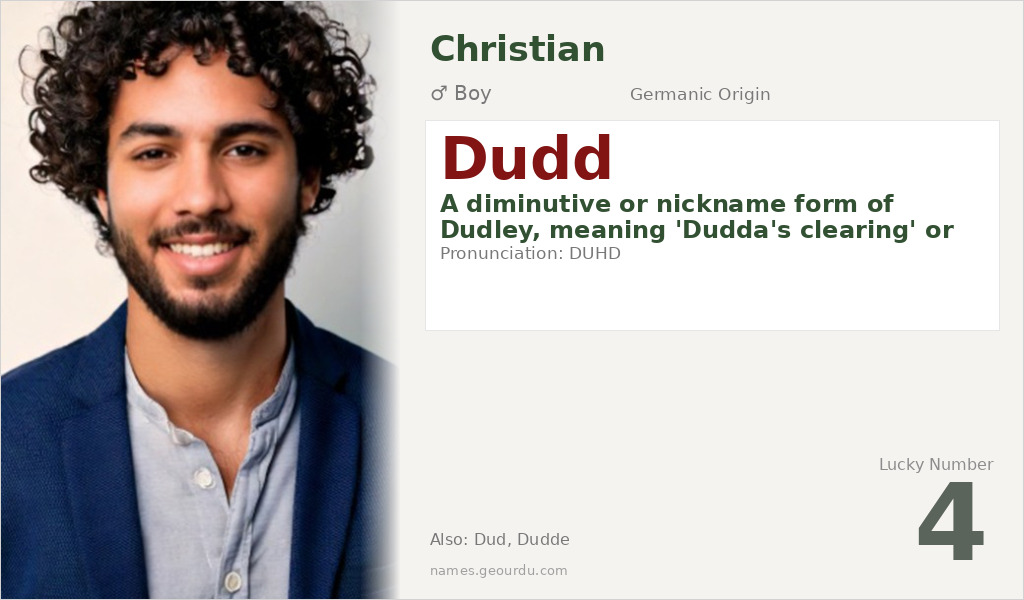Dudd Name Meaning and Details