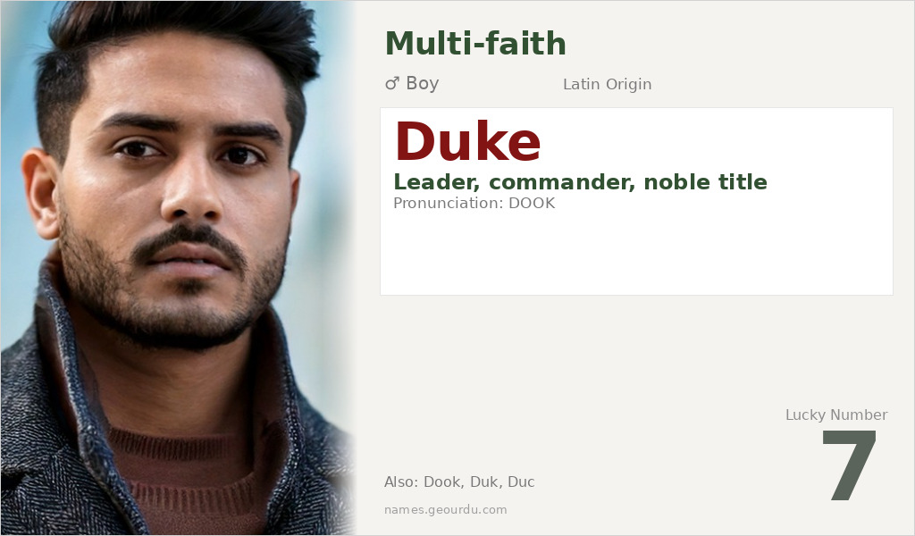 Duke Name Meaning and Details