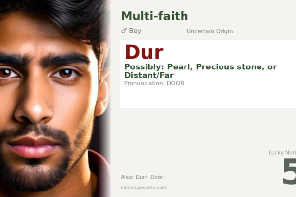 Dur Name Meaning — Origin, Gender & Details (2025)