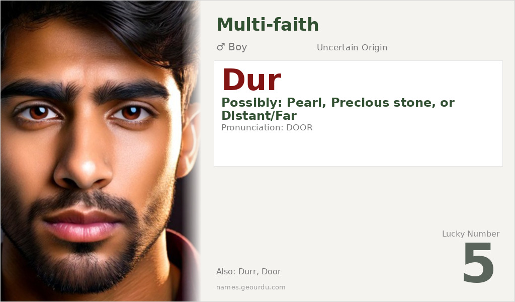 Dur Name Meaning and Details