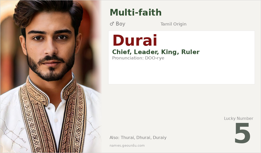 Durai Name Meaning and Details