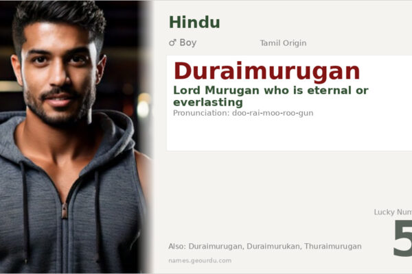 Duraimurugan Meaning — Tamil Origin, Boy Name & Details (2025)
