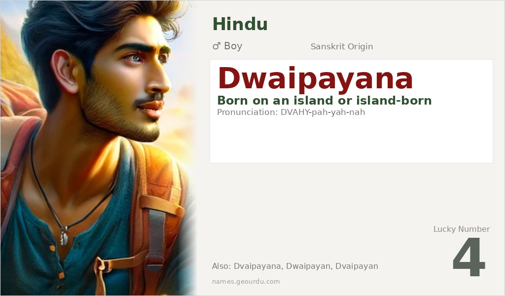 Dwaipayana Name Meaning and Details