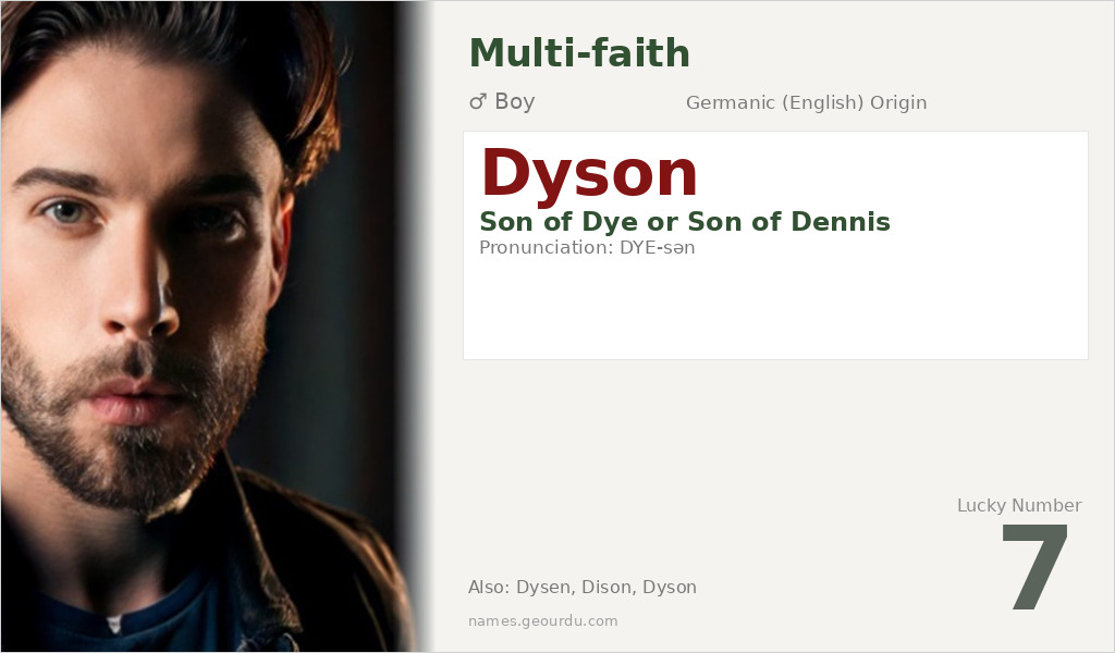 Dyson Name Meaning and Details