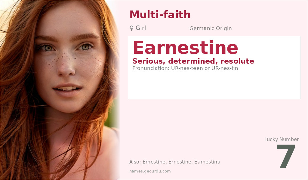 Earnestine Name Meaning and Details