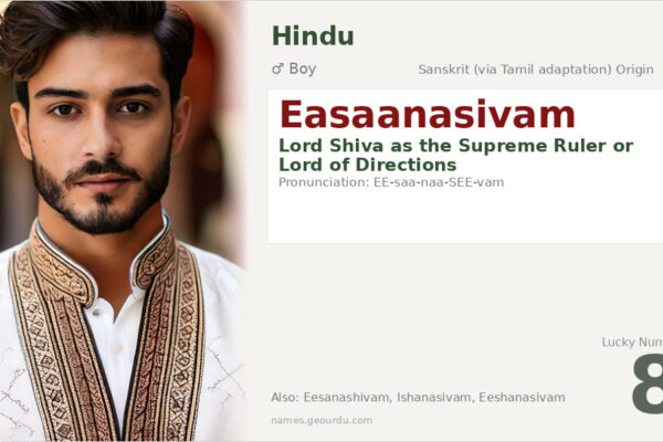 Easaanasivam Meaning — Sanskrit Origin, Hindu Boy Name & Details (2025)