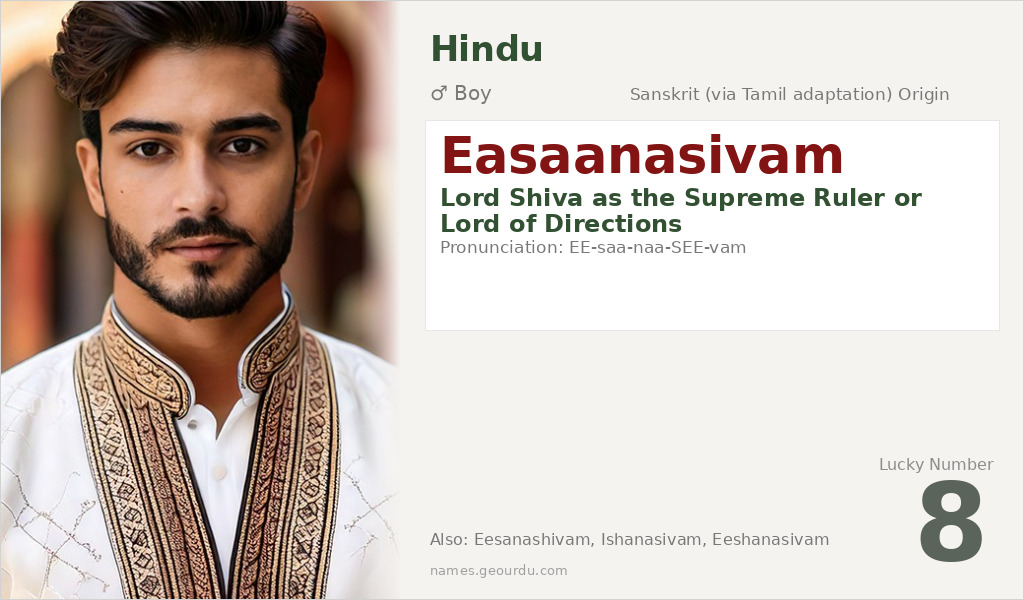 Easaanasivam Name Meaning and Details