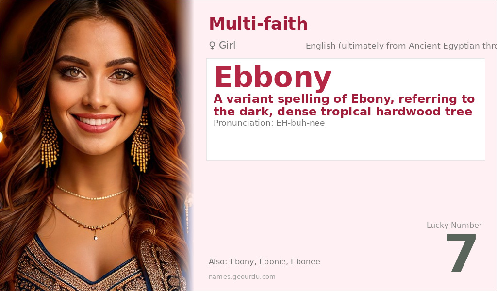 Ebbony Name Meaning and Details