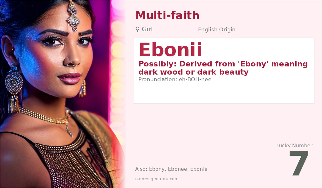Ebonii Name Meaning and Details