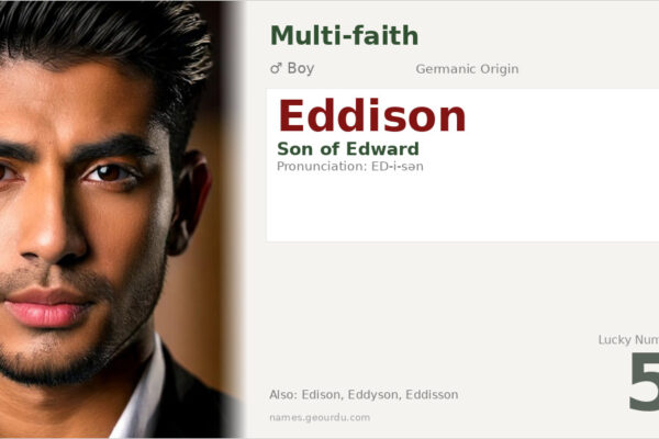 Eddison Name Meaning — Origin, Gender & Details (2025)