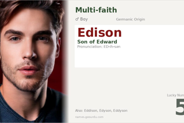 Edison Name Meaning — Origin, Gender & Details (2025)