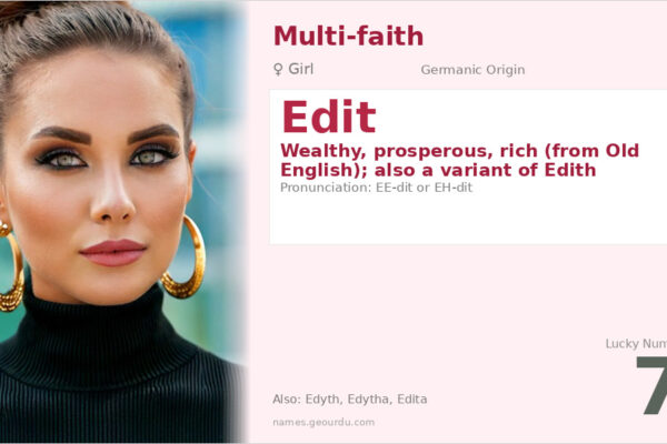 Edit Name Meaning — Germanic Origin, Girl Name & History (2025)