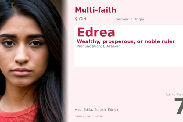 Edrea Name Meaning — Germanic Origin, Girl Name & Details (2025)