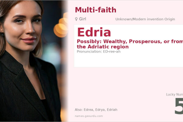 Edria Name Meaning — Origin, Gender & Details (2025)