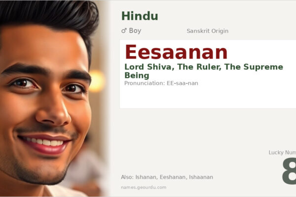 Eesaanan Name Meaning — Sanskrit Origin, Lord Shiva & Details (2025)