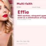 Effie Name Meaning and Details