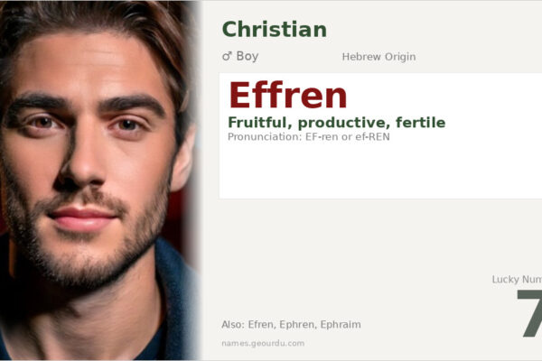 Effren Name Meaning — Hebrew Origin, Biblical Significance & Details (2025)
