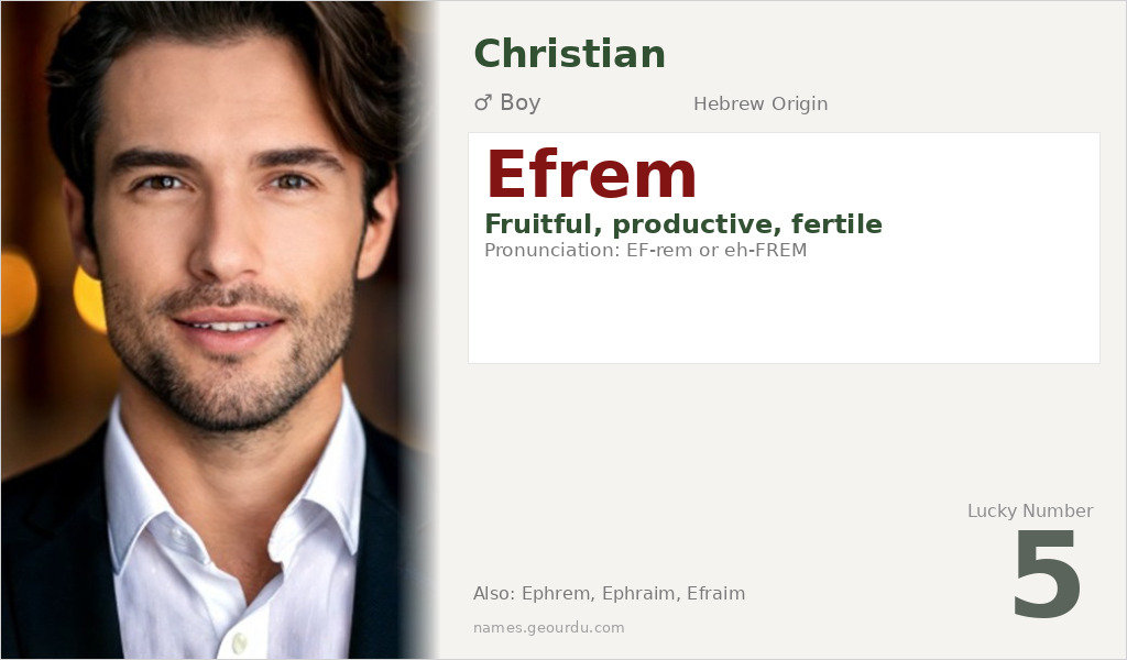 Efrem Name Meaning and Details