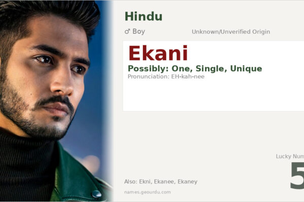 Ekani Name Meaning — Origin, Gender & Details (2025)