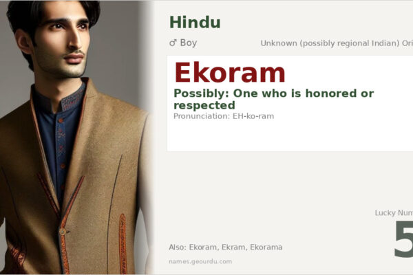 Ekoram Name Meaning — Origin, Gender & Details (2025)
