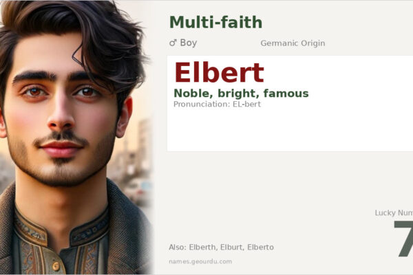 Elbert Name Meaning — Noble & Bright Origin, Boy Name Details (2025)