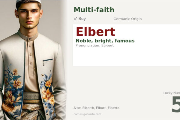 Elbert Name Meaning — Noble & Bright Origin, Boy Name Details (2025)
