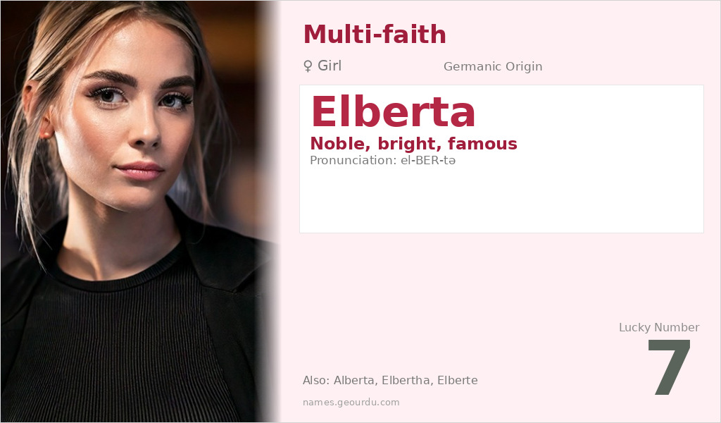 Elberta Name Meaning and Details