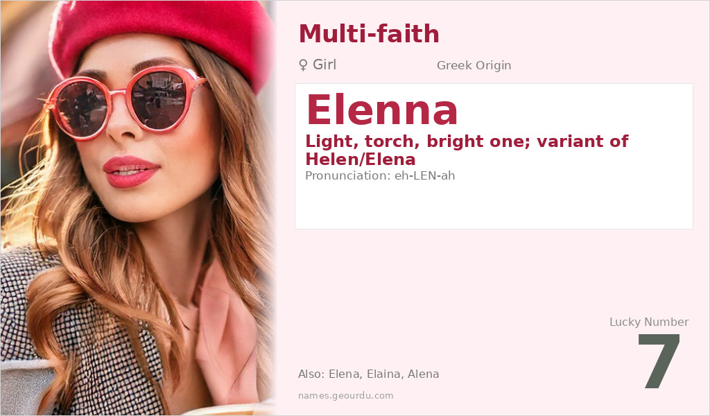 Elenna Name Meaning and Details