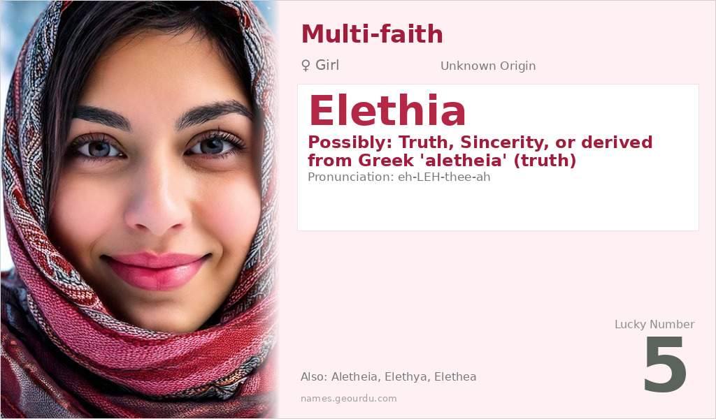 Elethia Name Meaning and Details