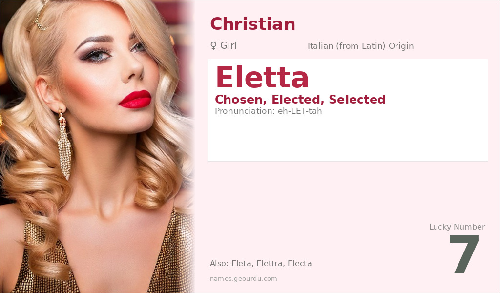 Eletta Name Meaning and Details